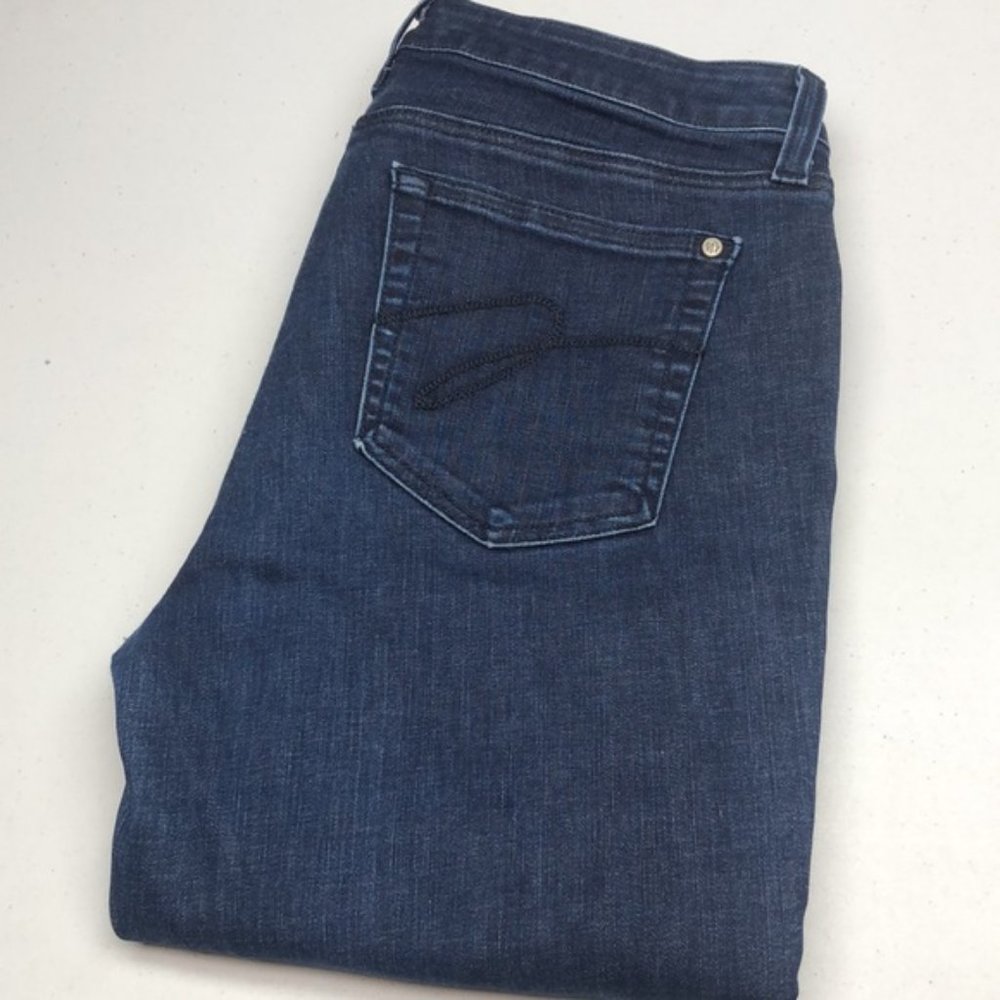 MADE IN USA 🇺🇸 MIRACLEBODY DARKWASH  HIGH-RISE STRAIGHT JEANS 10/30x30 ⭐️